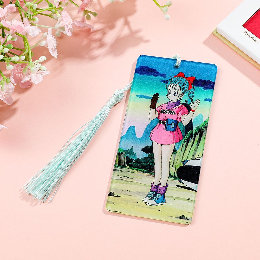 فاصل كتب أكريليك بتصميم شرابة  - مراجعة Anime Merchandise In Japanese وسعره